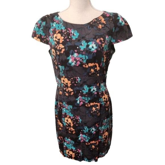 French‎ Connection Floral Watercolor Sheath Dress Size 10 - Picture 1 of 10